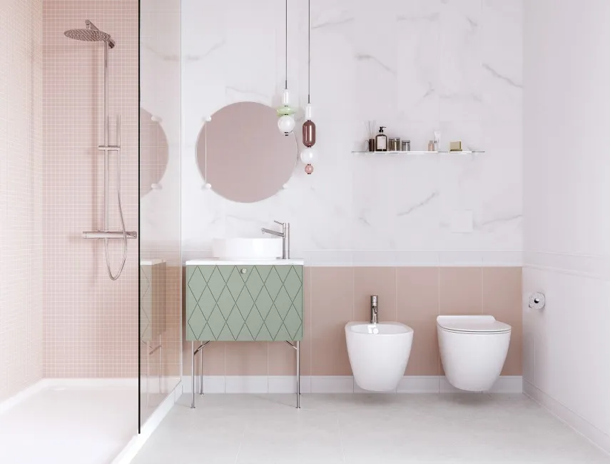 Trendy Pink250х750 Meissen Keramik Белый Для стен Китай