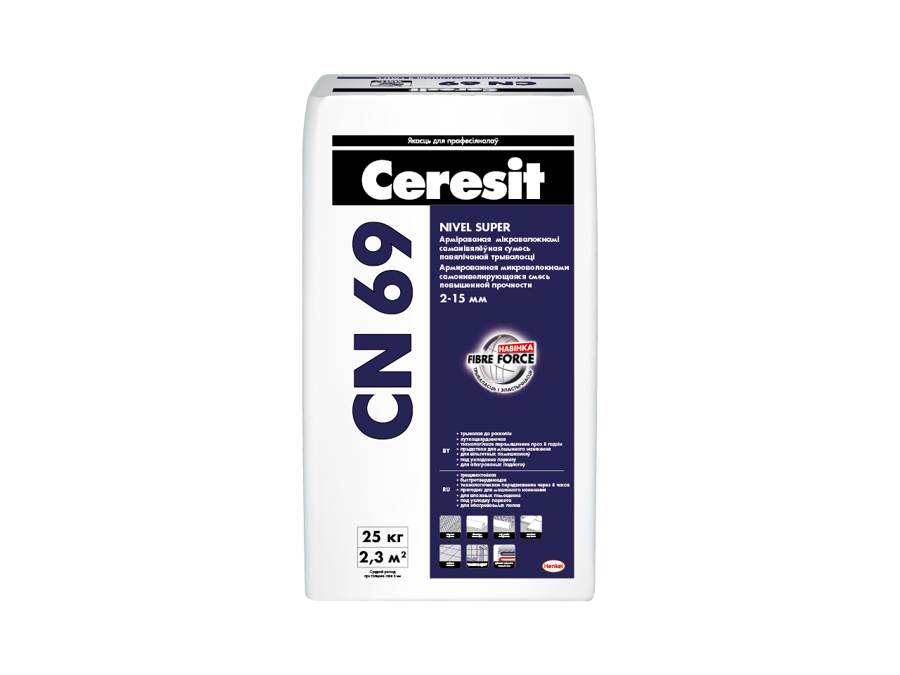 Самонивелирующаяся смесь повышенной прочности Ceresit CN 69